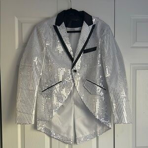 Men’s silver sequin jacket